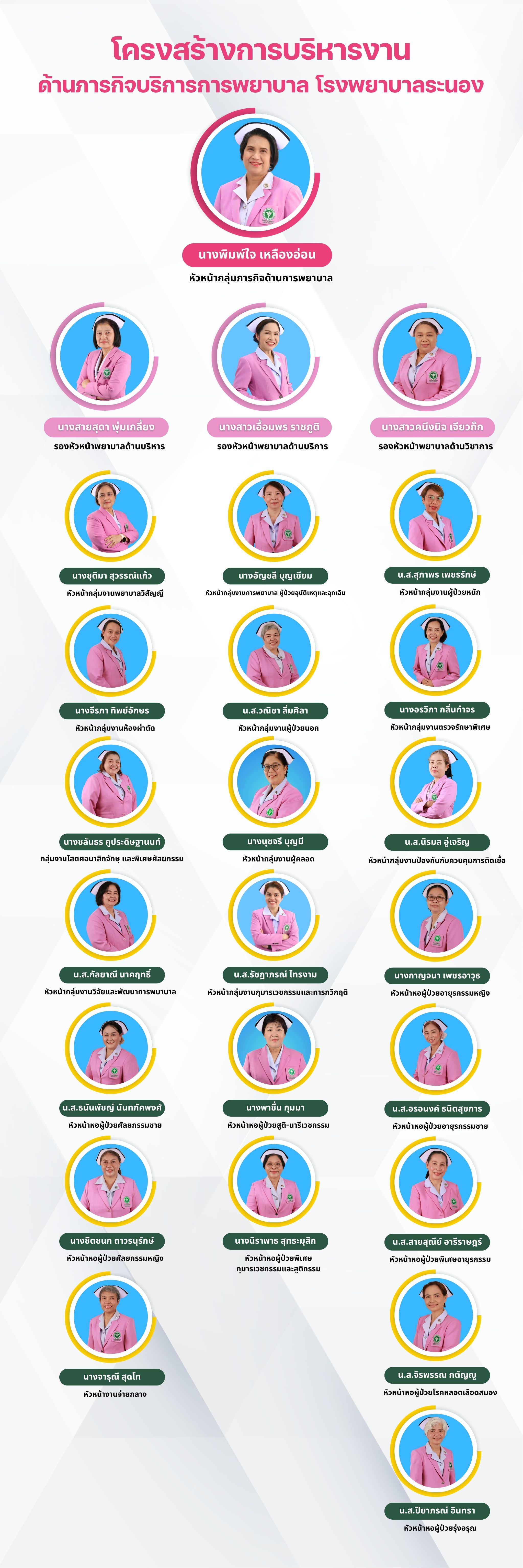 โครงสรางการบรหารงาน ดานภารกจบรการการพยาบาล  2